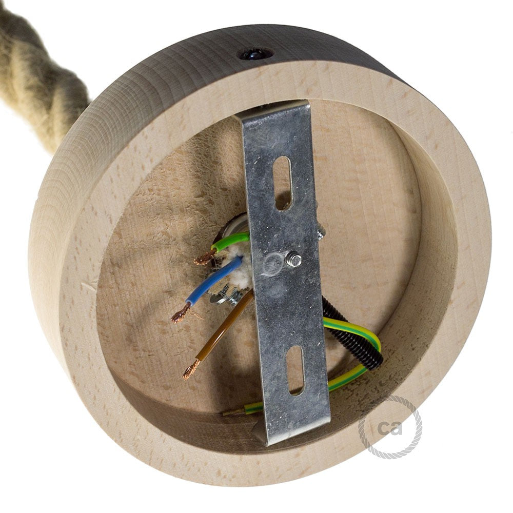 Kit de rosácea de teto em madeira para cordão 2XL