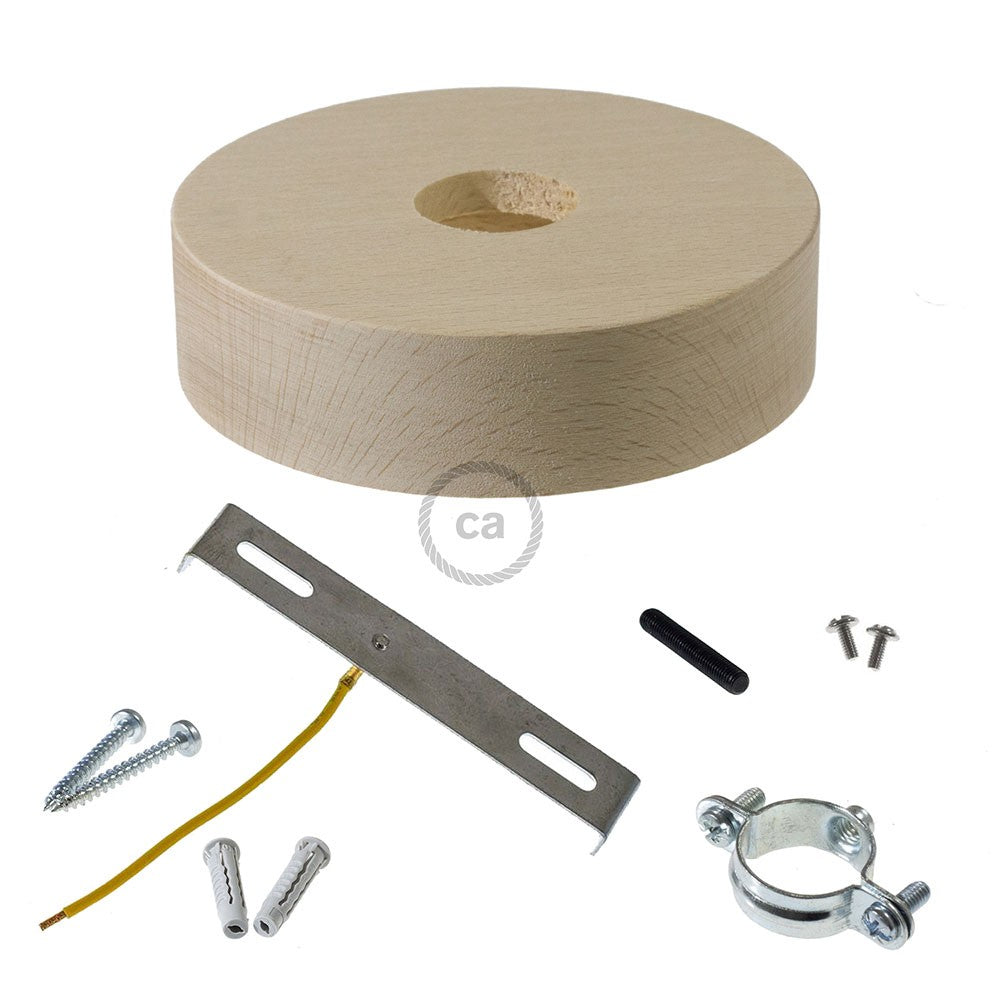 Kit de rosácea de teto em madeira para cordão 3XL