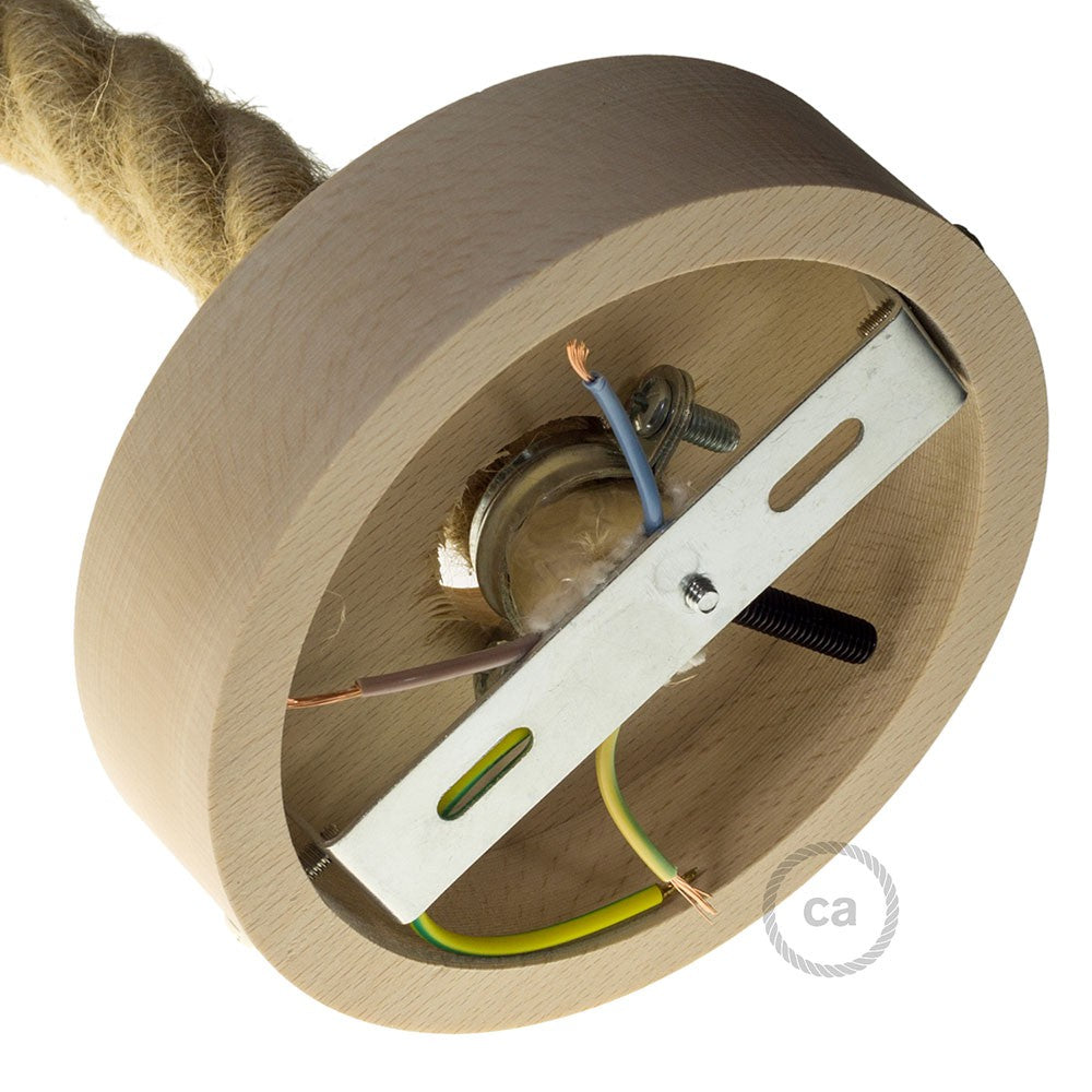 Kit de rosácea de teto em madeira para cordão 3XL