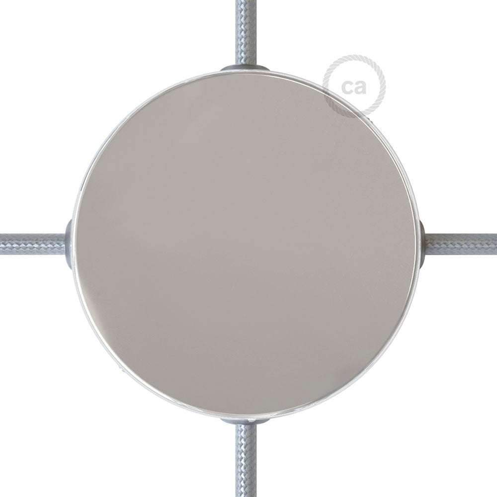 Cylindrical metal 4-side hole ceiling rose kit (junction box)