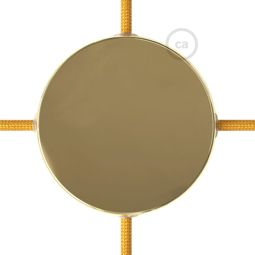 Cylindrical metal 4-side hole ceiling rose kit (junction box)