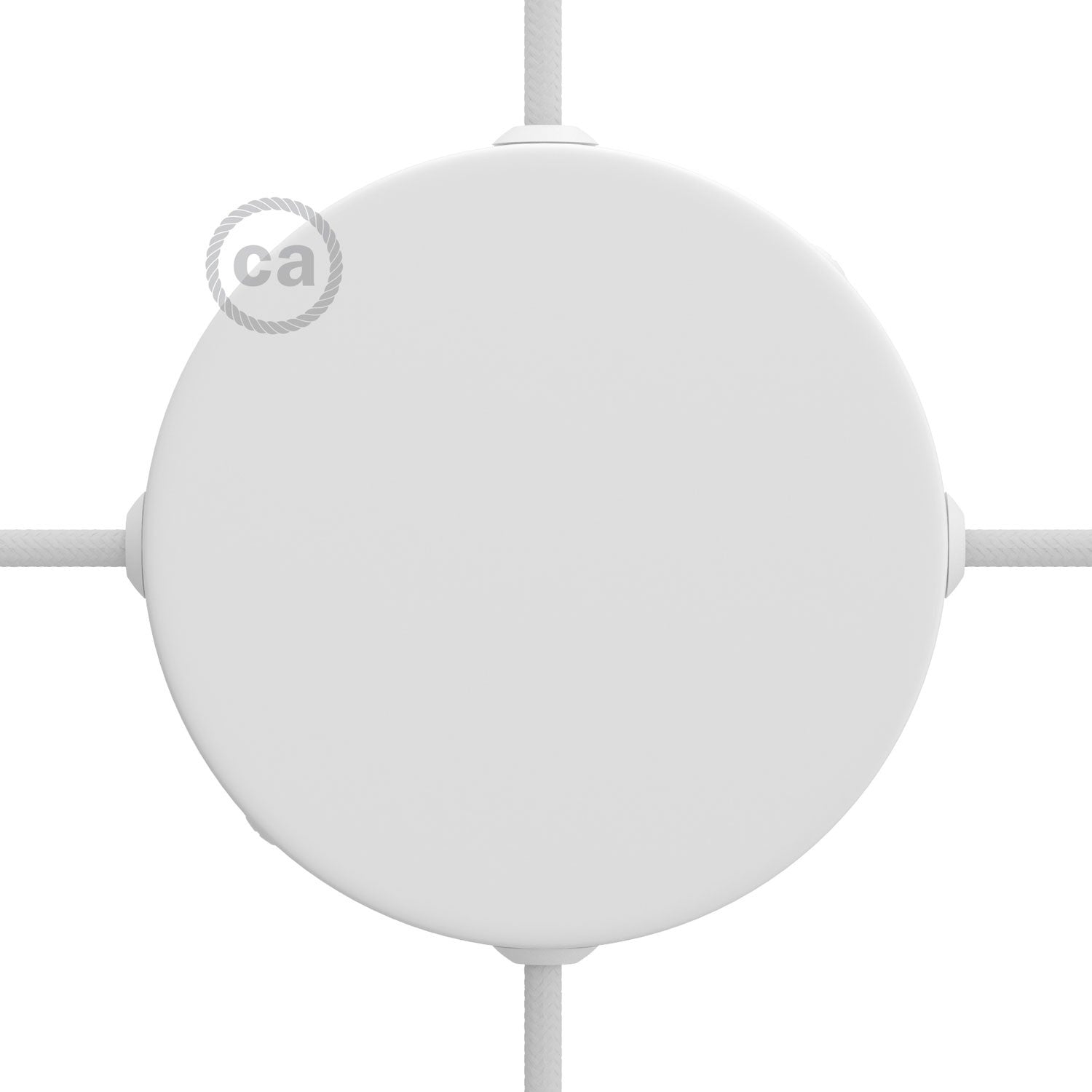 Cylindrical metal 4-side hole ceiling rose kit (junction box)