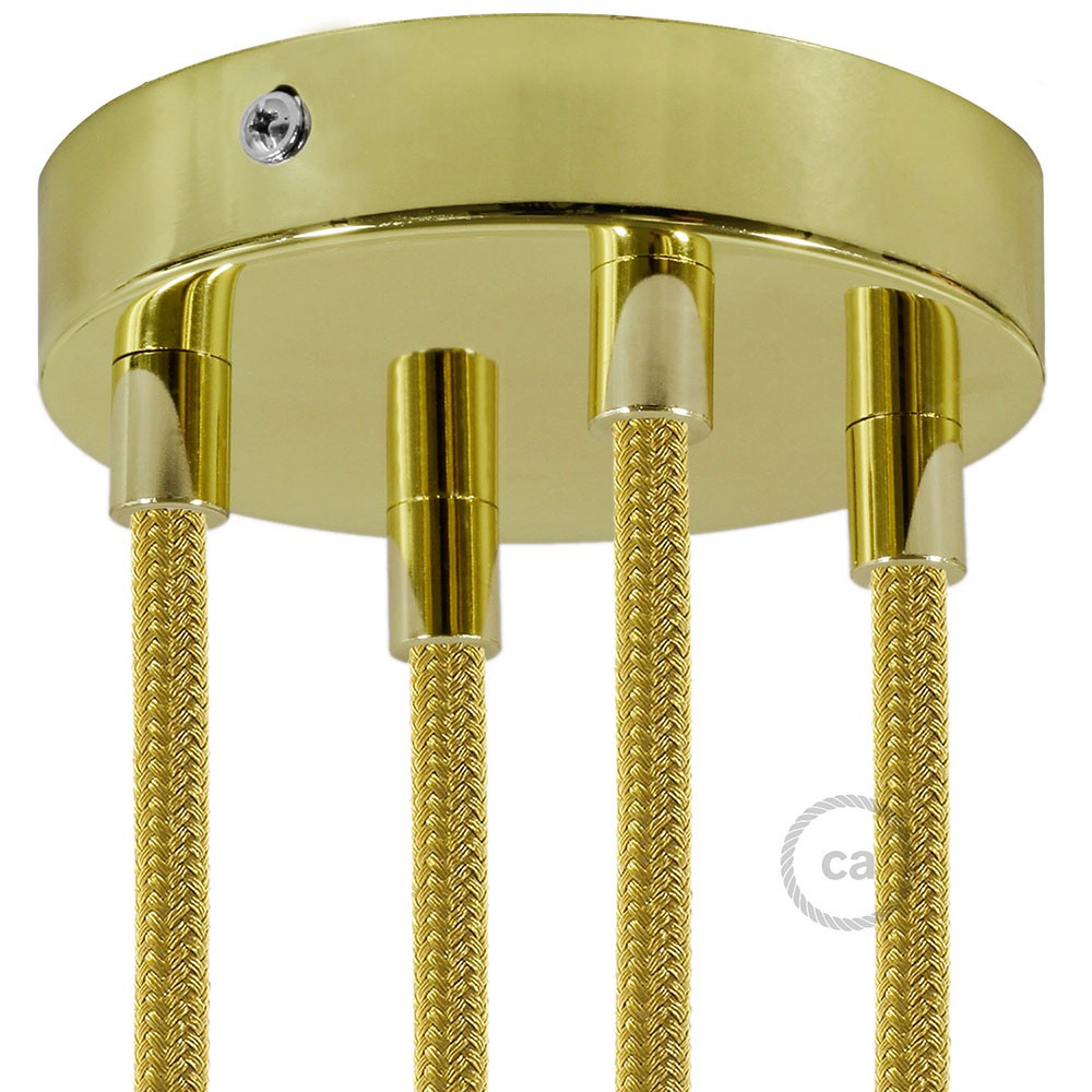 Cylindrical metal 4-hole ceiling rose kit