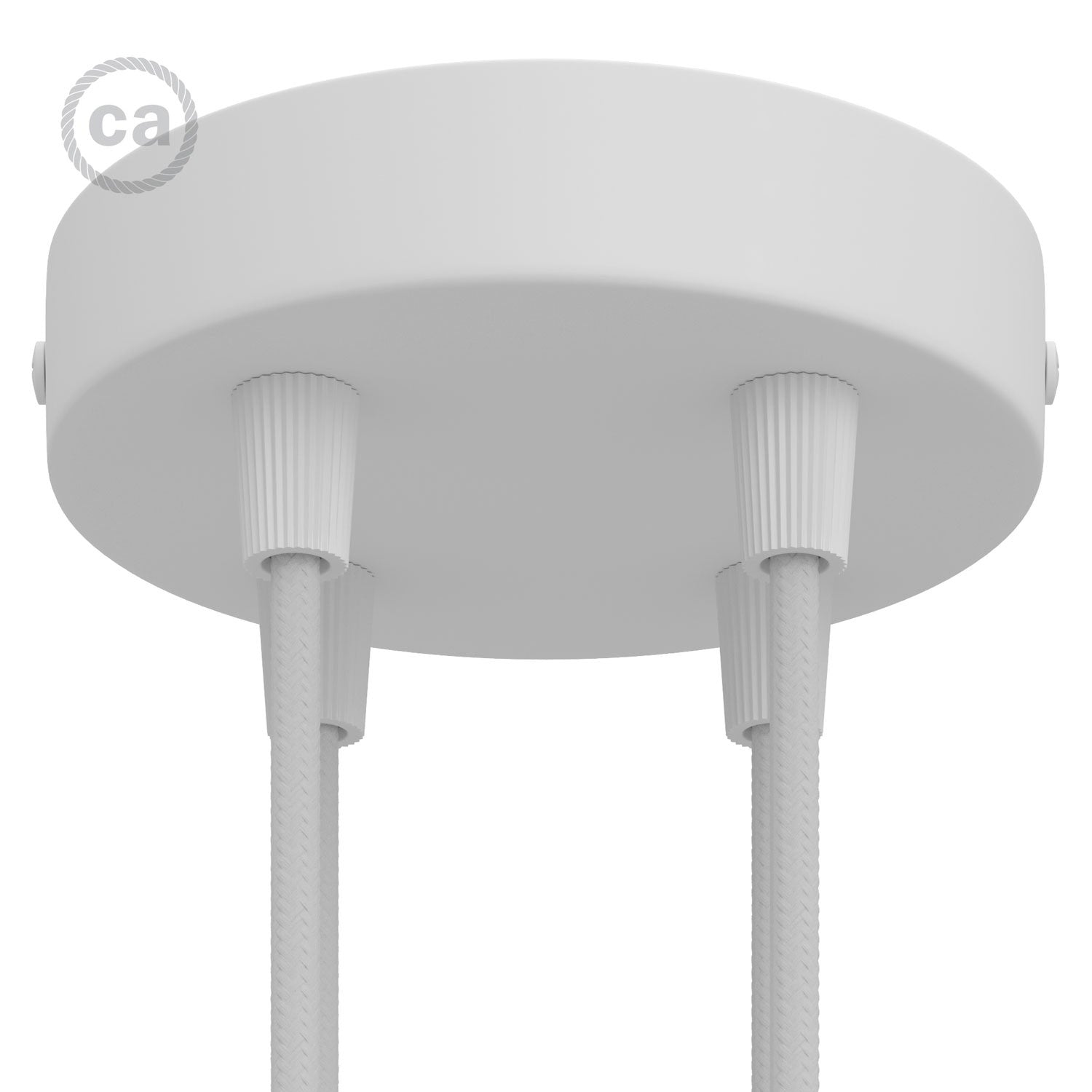 Cylindrical metal 4-hole ceiling rose kit