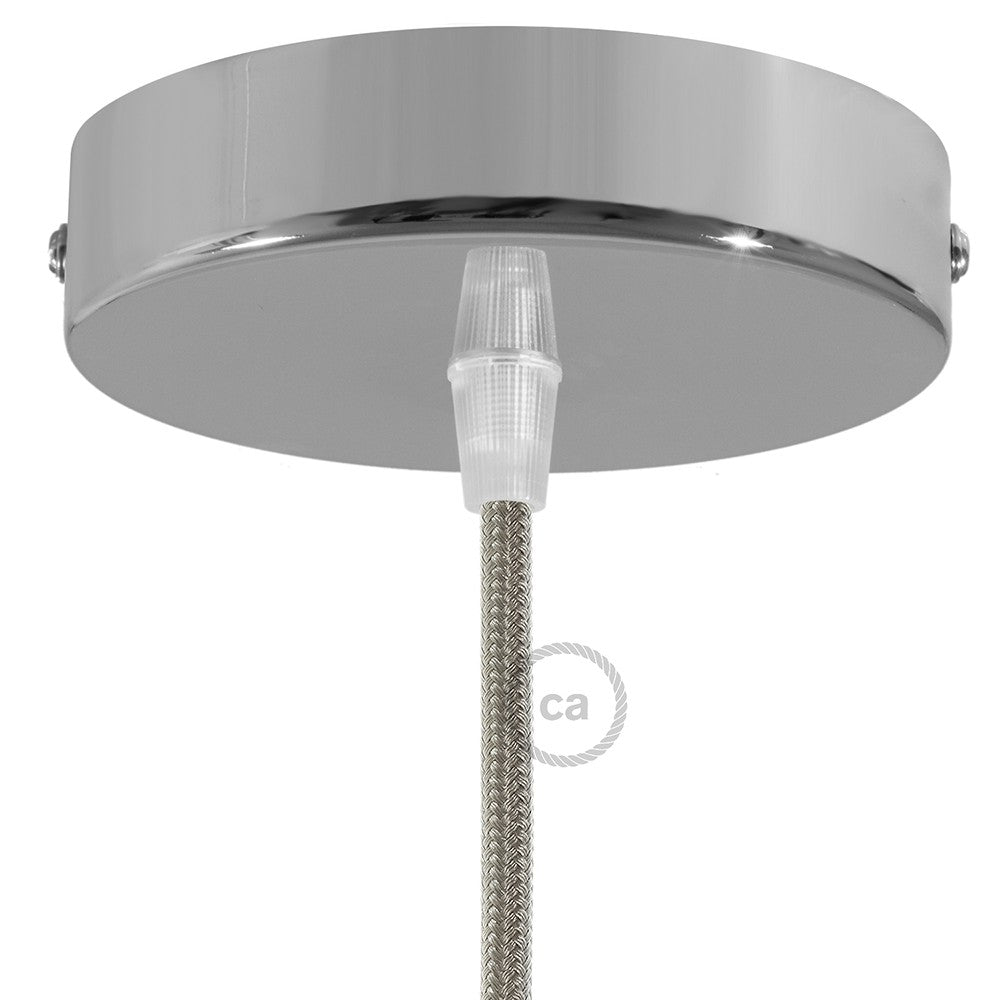 Cylindrical metal ceiling rose kit