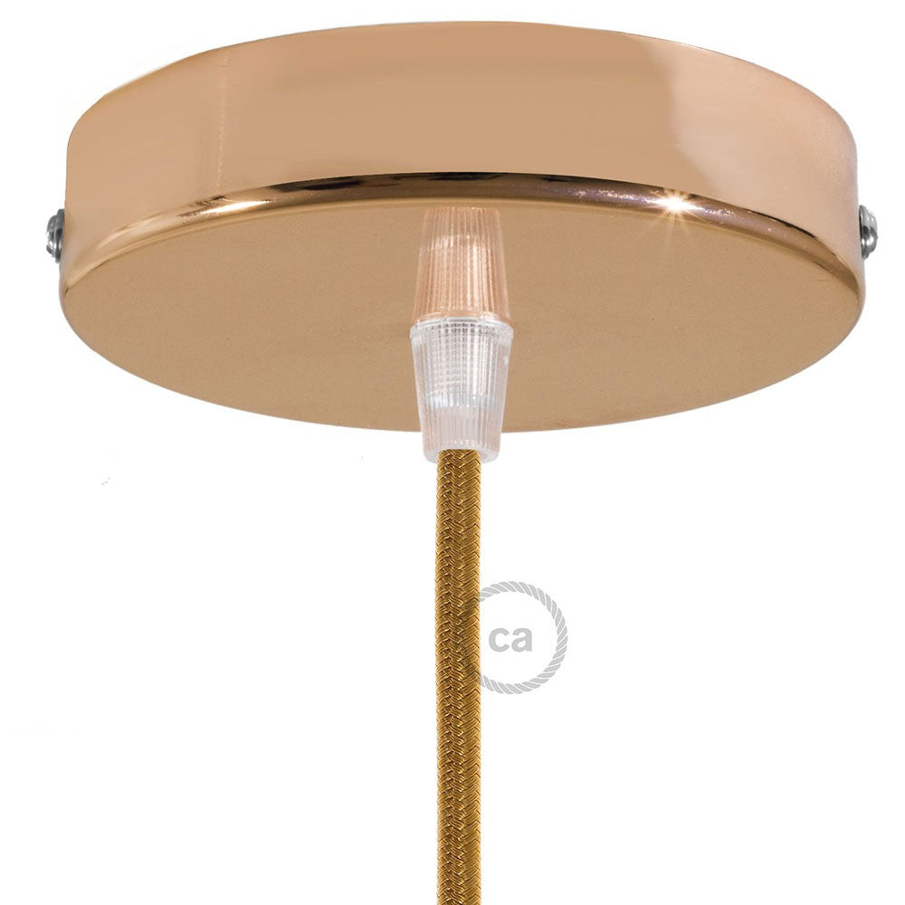 Cylindrical metal ceiling rose kit