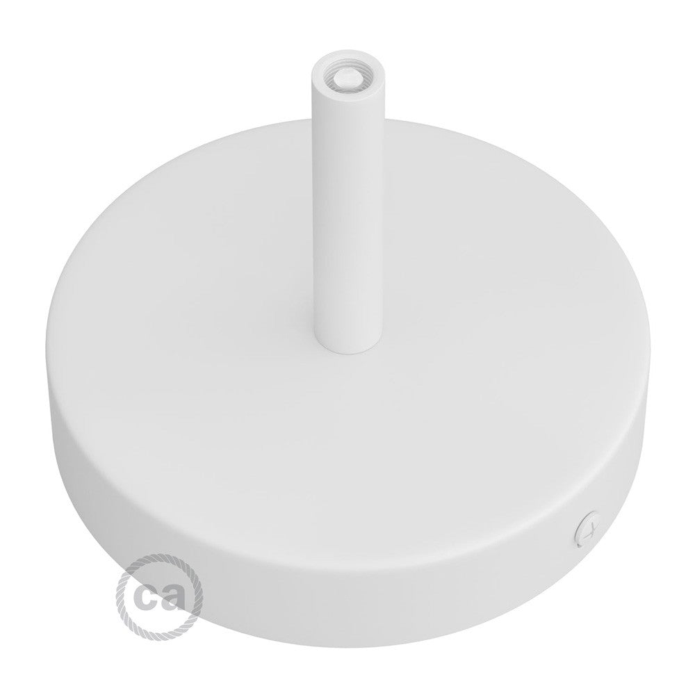 Kit de rosácea de teto cilíndrica em metal com braçadeira de cabo de 7 cm