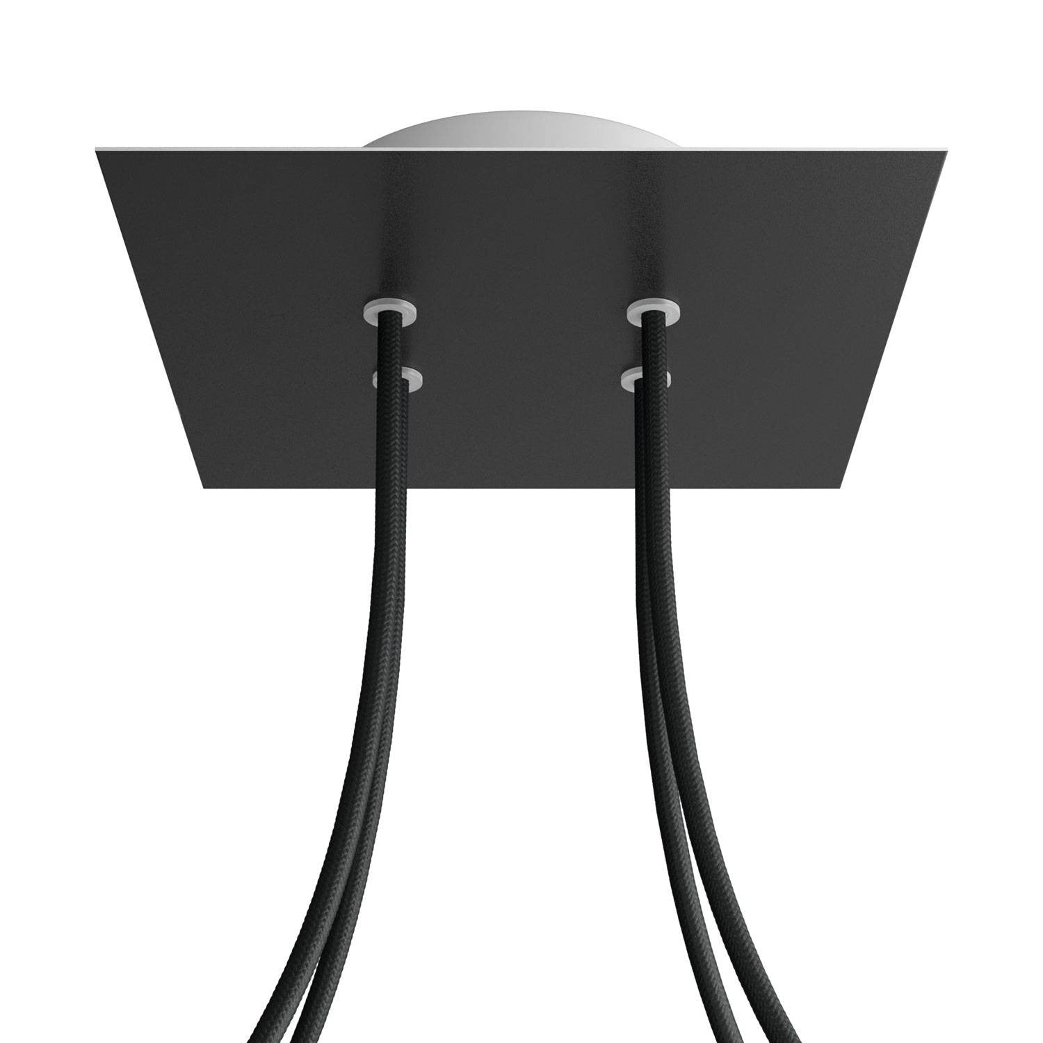 Square Rose-One 4-hole ceiling rose kit, 200 mm Cover