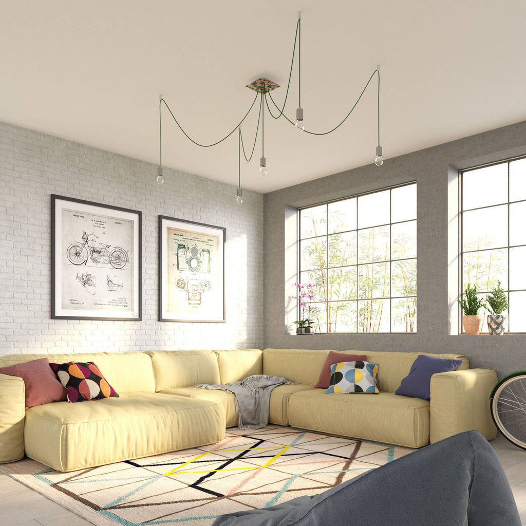 Florão Square Rose-One com 5 furos centrais e 4 laterais 200 mm