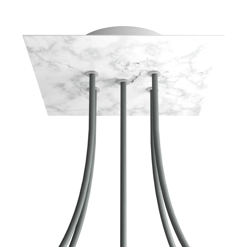 Square Rose-One 5-hole ceiling rose kit, 200 mm Cover