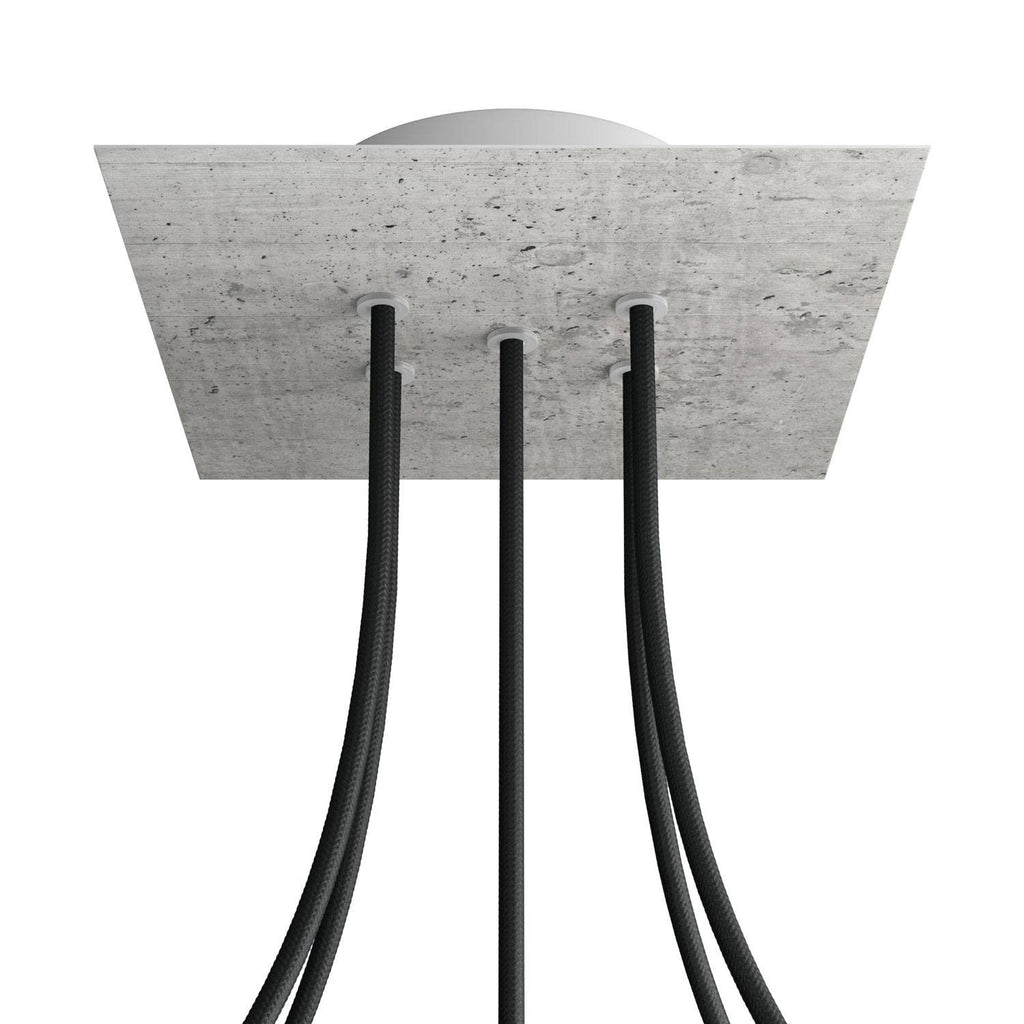 Square Rose-One 5-hole ceiling rose kit, 200 mm Cover