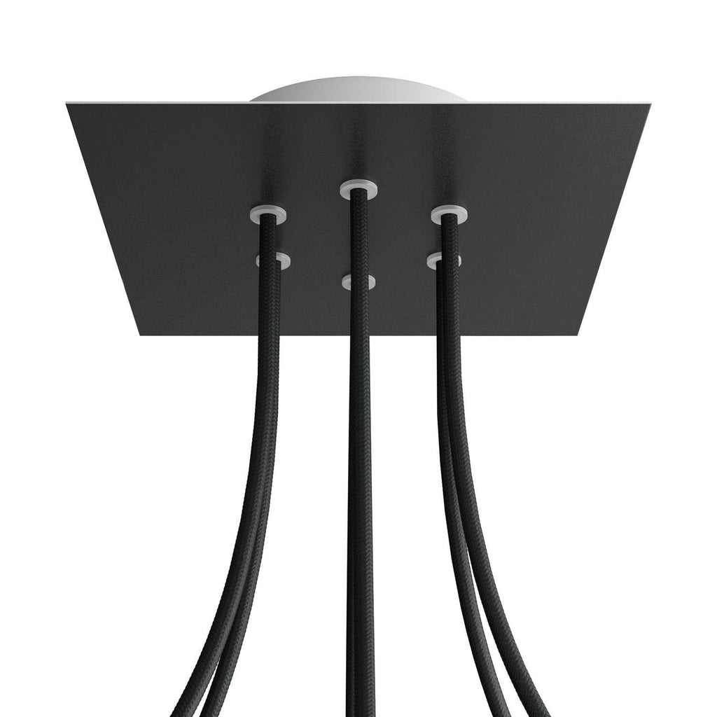 Square Rose-One 6-hole ceiling rose kit, 200 mm Cover