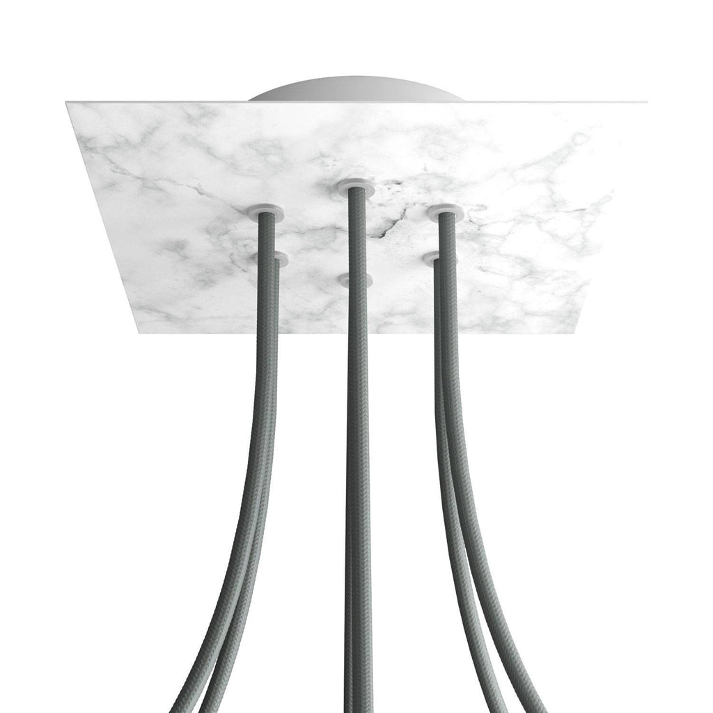 Square Rose-One 6-hole ceiling rose kit, 200 mm Cover