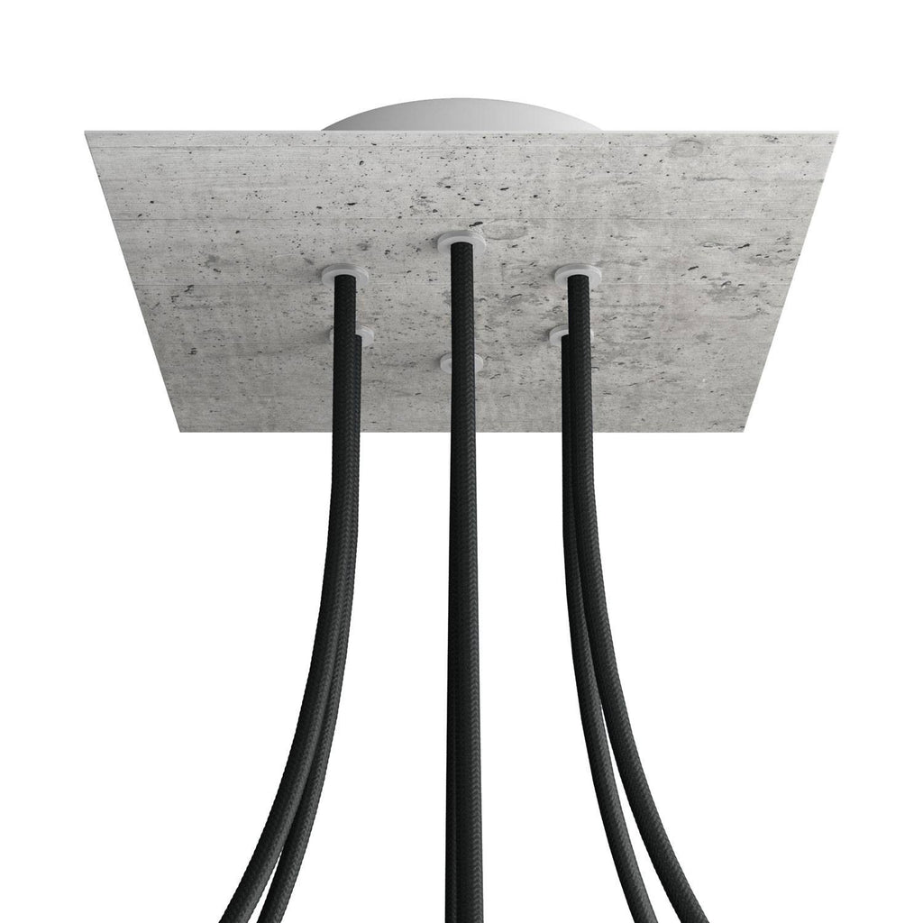 Square Rose-One 6-hole ceiling rose kit, 200 mm Cover