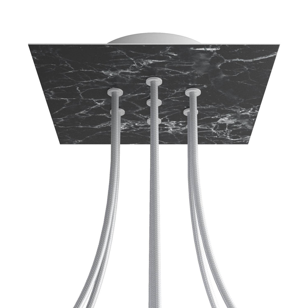 Square Rose-One 7-hole ceiling rose kit, 200 mm Cover