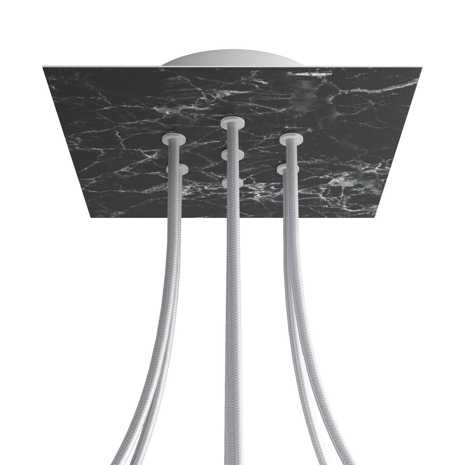 Square Rose-One 7-hole ceiling rose kit, 200 mm Cover