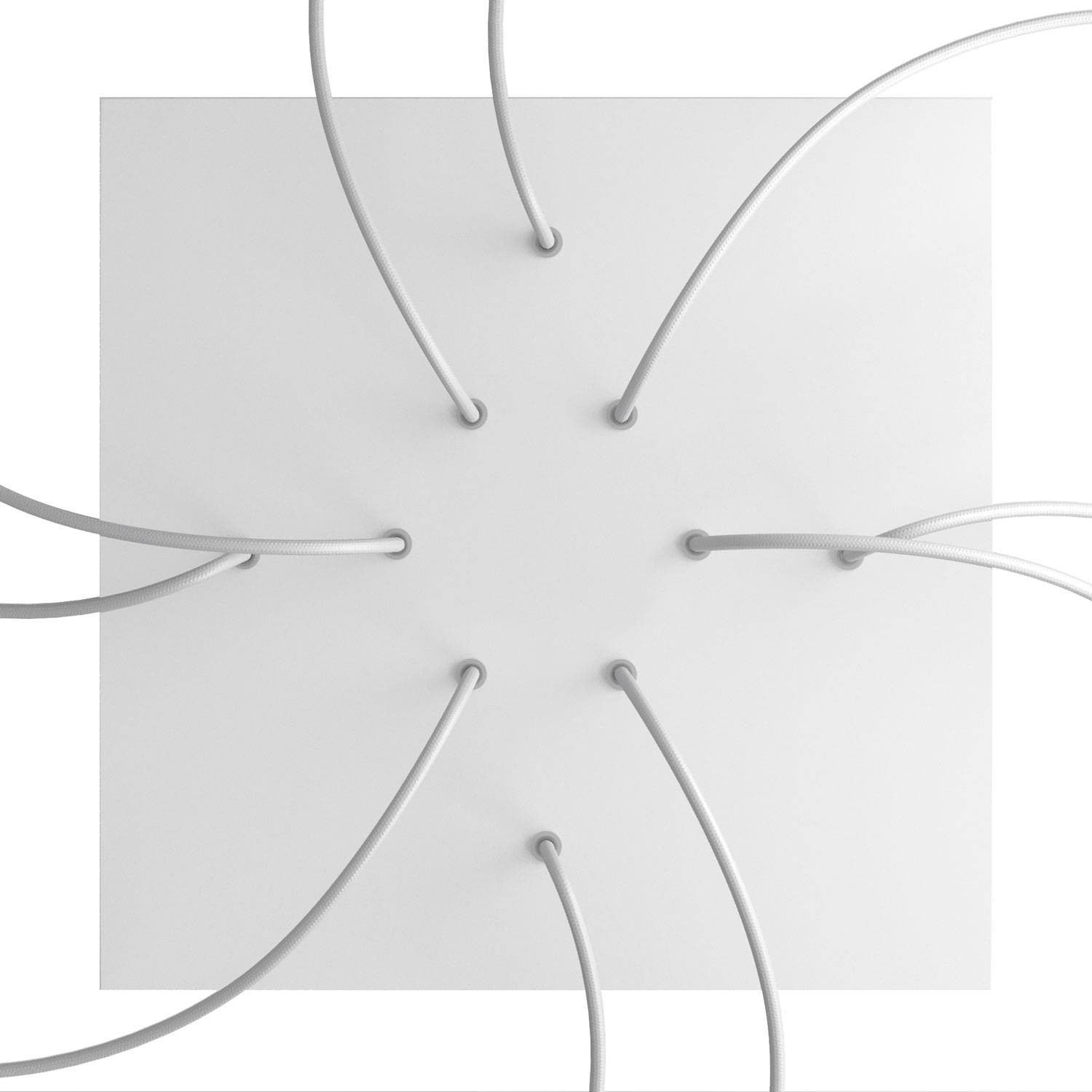 Square XXL Rose-One 10-hole ceiling rose kit 400 mm Cover
