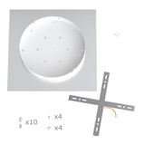 Square XXL Rose-One 10-hole ceiling rose kit 400 mm Cover