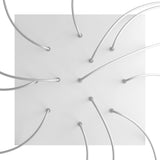 Square XXL Rose-One 12-hole ceiling rose kit 400 mm Cover