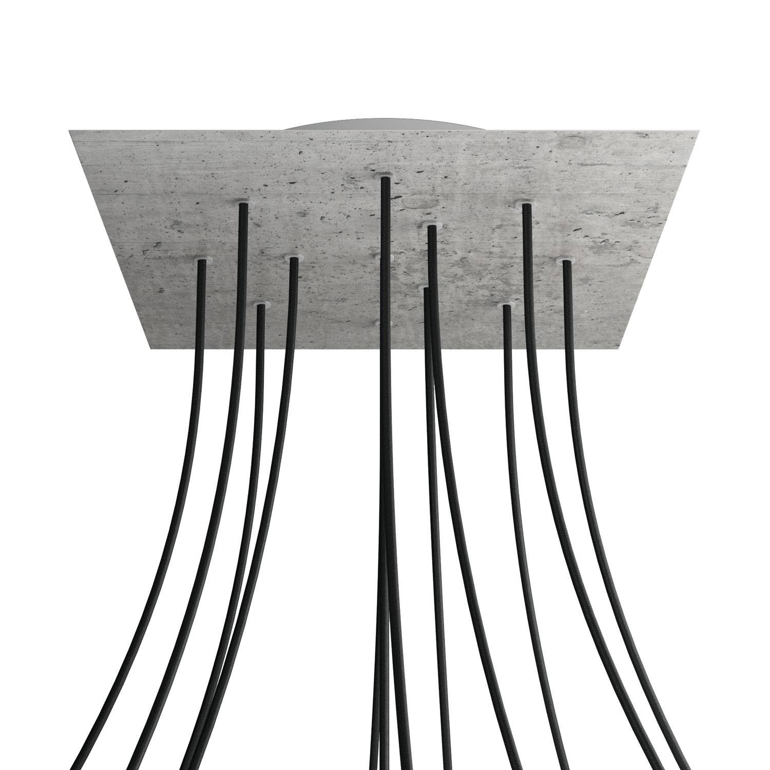 Square XXL Rose-One 12-hole ceiling rose kit, 400 mm Cover