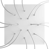 Square XXL Rose-One 14-hole ceiling rose kit 400 mm Cover