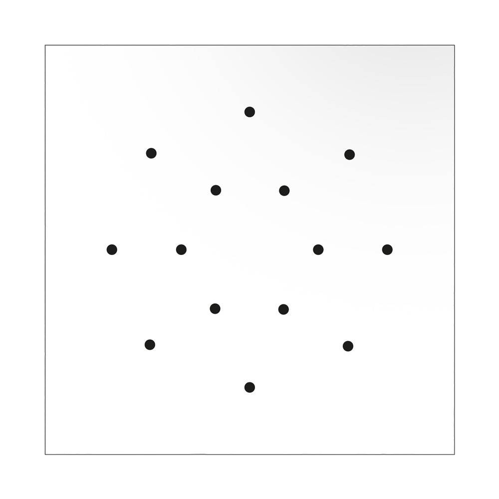 Square XXL Rose-One 14-hole ceiling rose kit 400 mm Cover