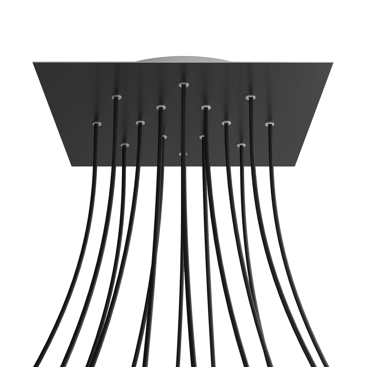 Square XXL Rose-One 14-hole ceiling rose kit, 400 mm Cover