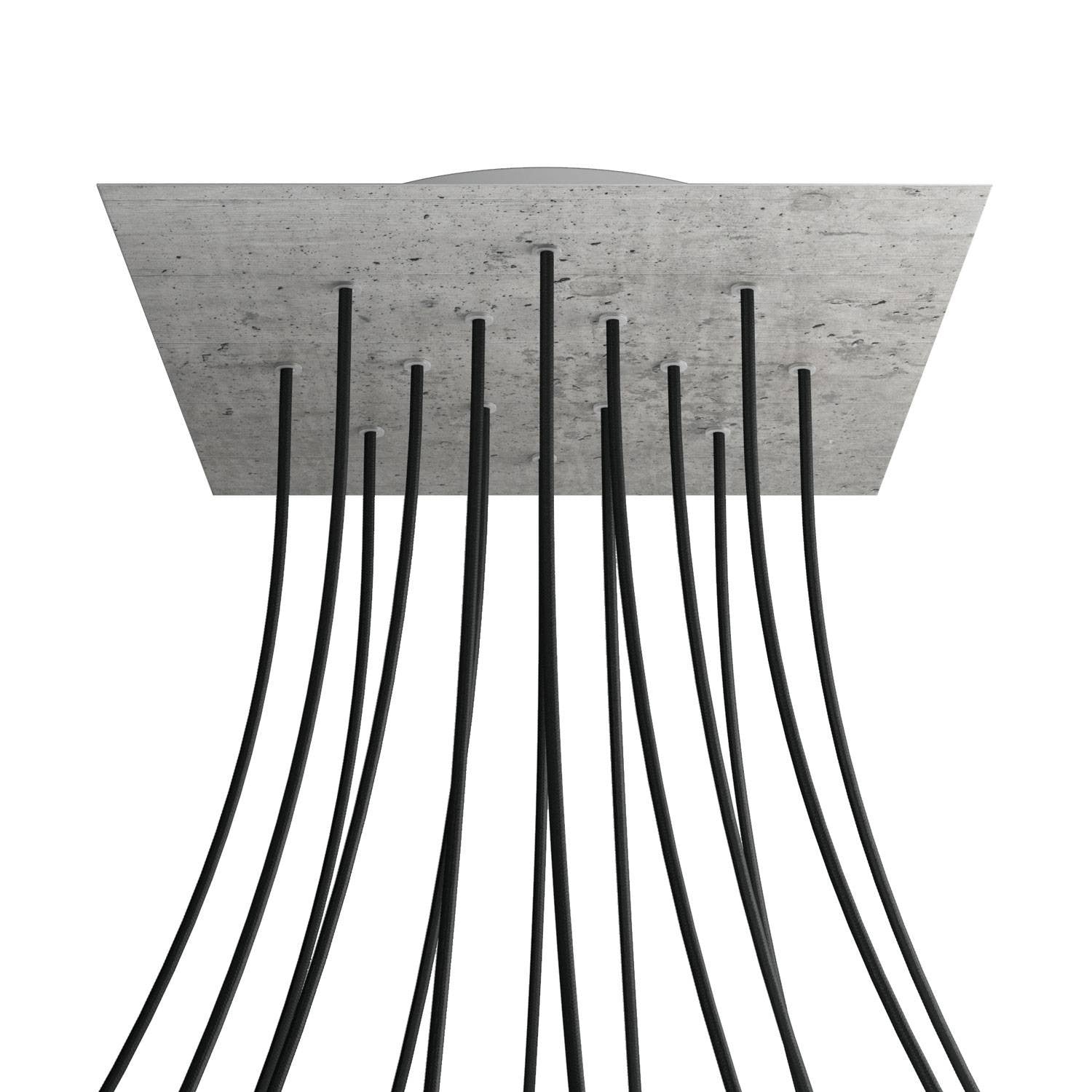 Square XXL Rose-One 14-hole ceiling rose kit, 400 mm Cover