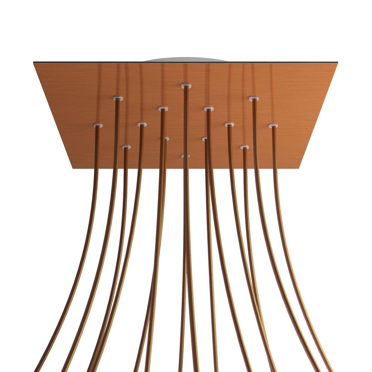 Square XXL Rose-One 14-hole ceiling rose kit, 400 mm Cover