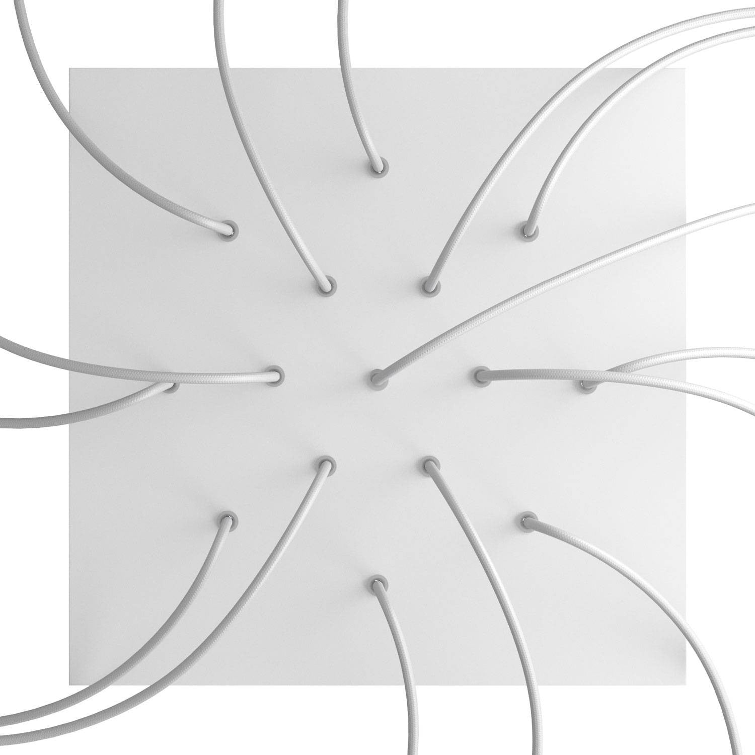 Square XXL Rose-One 15-hole ceiling rose kit 400 mm Cover