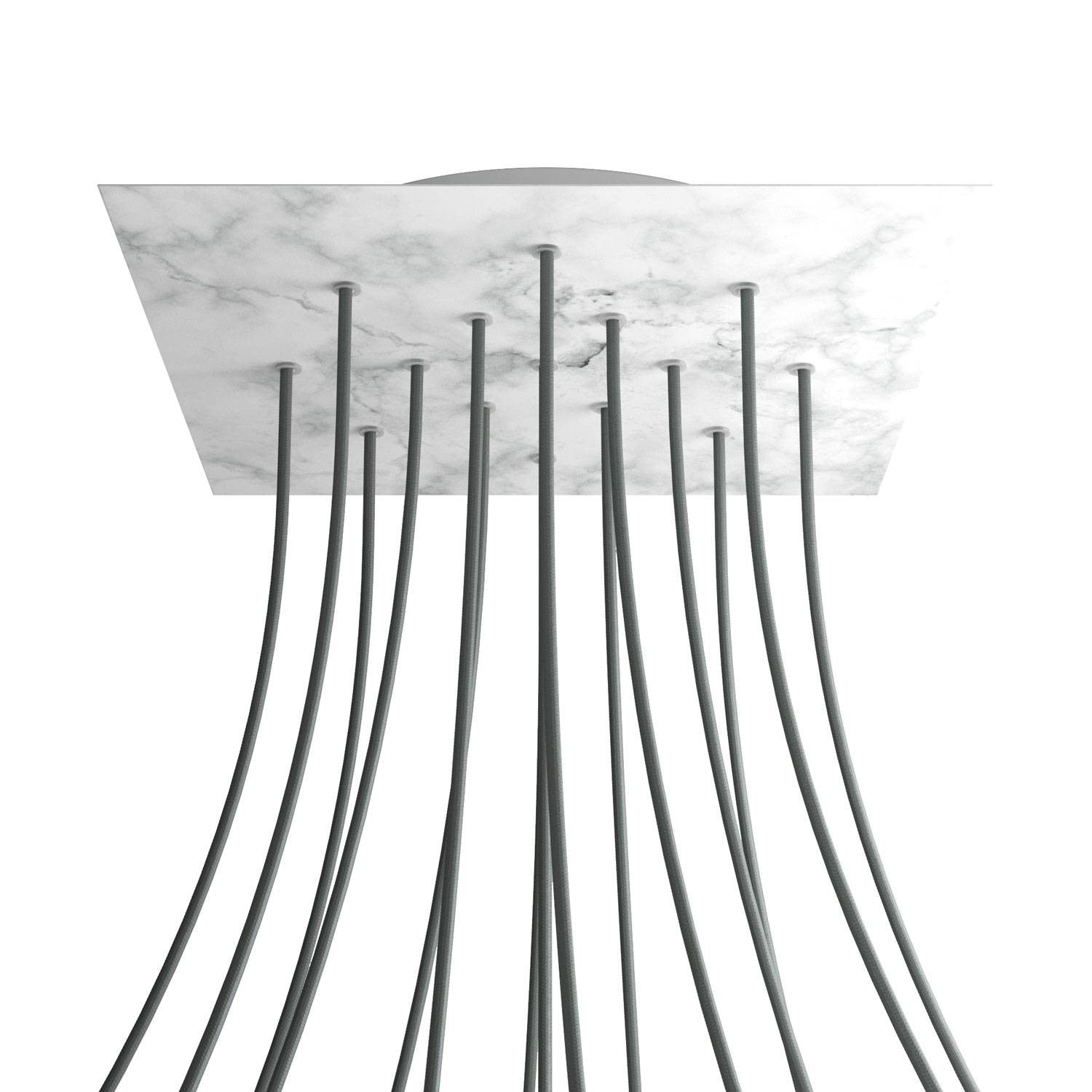 Square XXL Rose-One 15-hole ceiling rose kit, 400 mm Cover