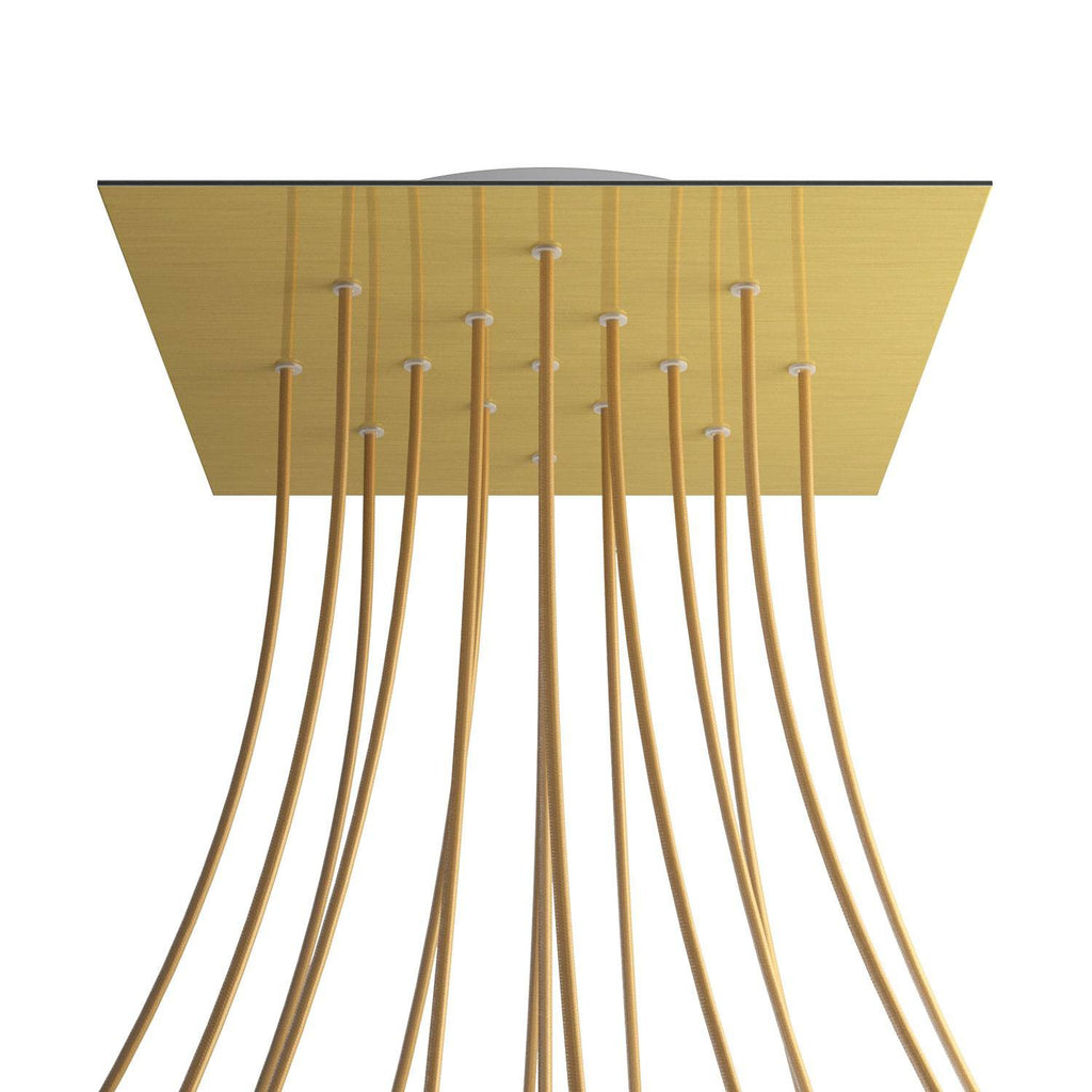 Square XXL Rose-One 15-hole ceiling rose kit, 400 mm Cover