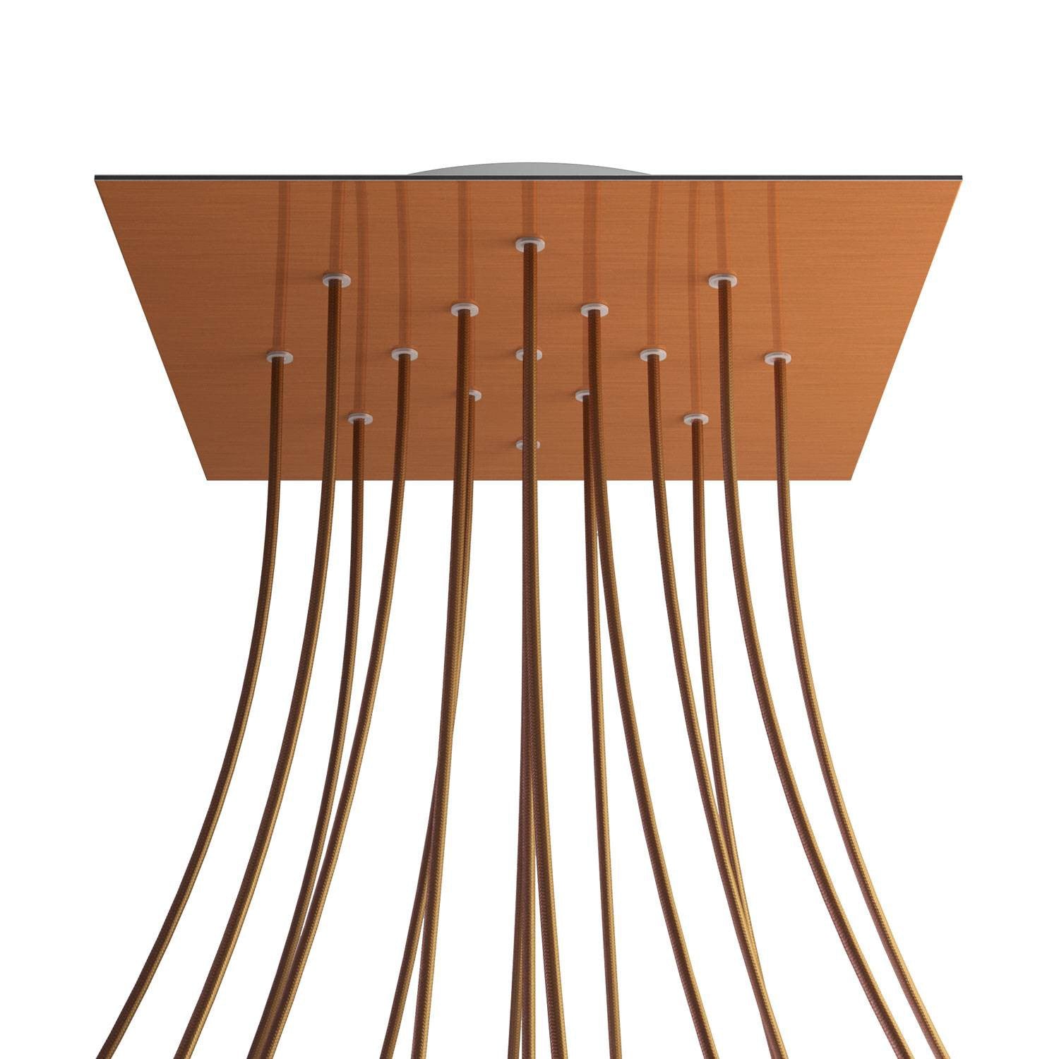 Square XXL Rose-One 15-hole ceiling rose kit, 400 mm Cover