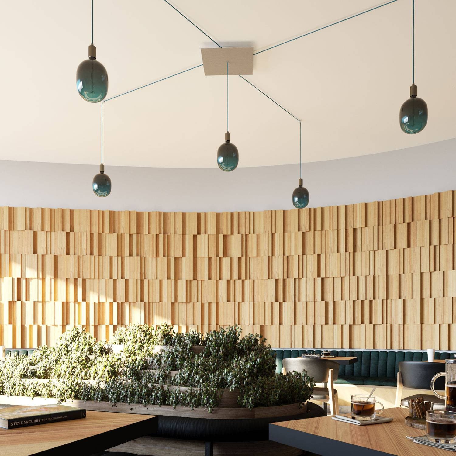 Square XXL Rose-One 1-hole ceiling rose kit 400 mm Cover