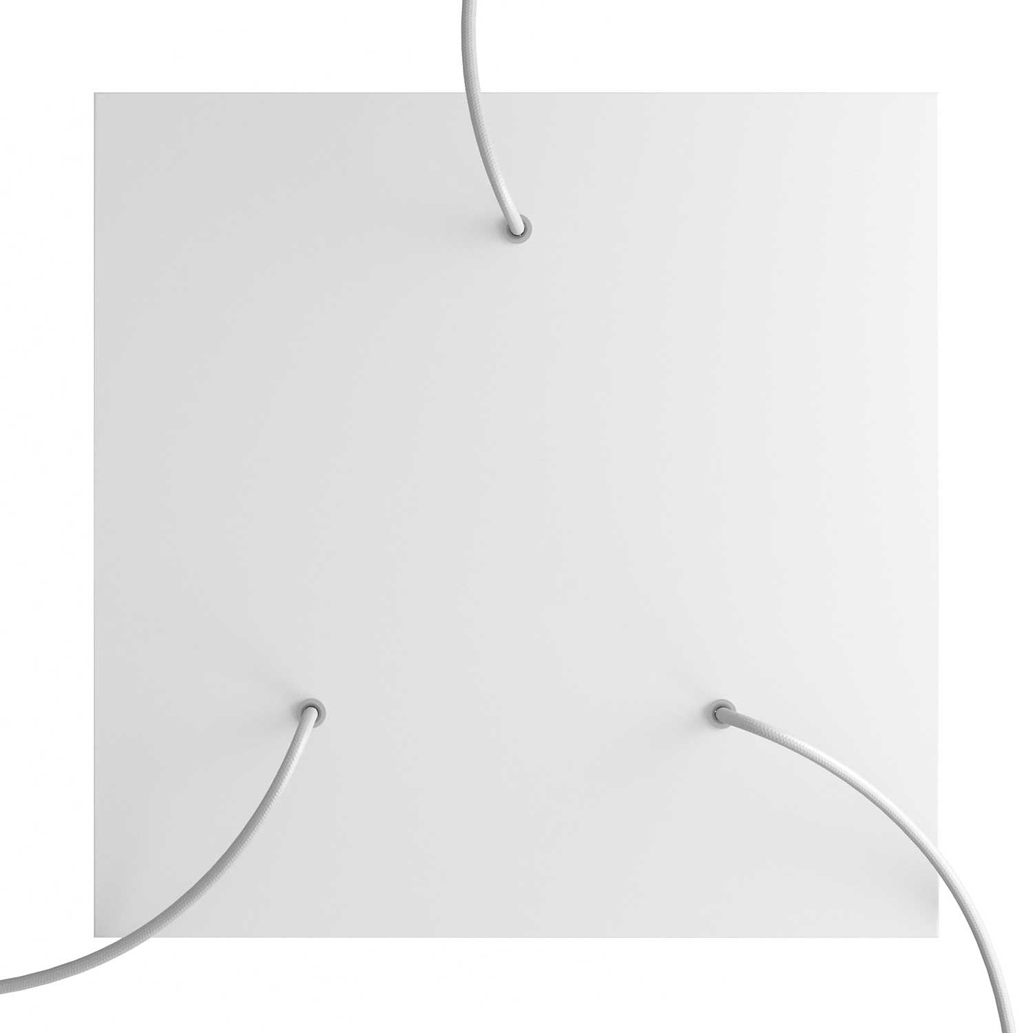 Square XXL Rose-One 3-hole ceiling rose kit 400 mm Cover