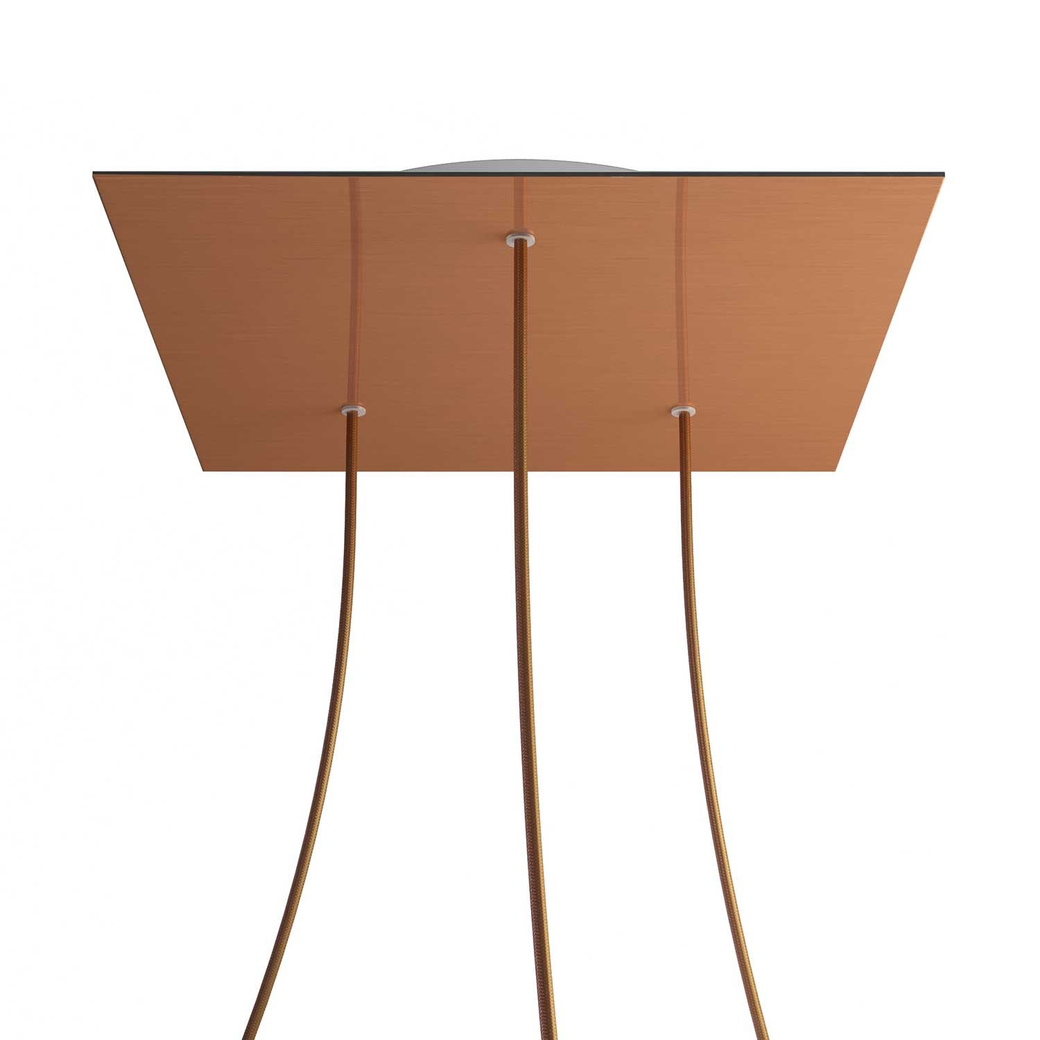 Square XXL Rose-One 3-hole ceiling rose kit, 400 mm Cover