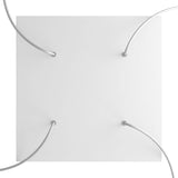 Square XXL Rose-One 4-hole ceiling rose kit 400 mm Cover