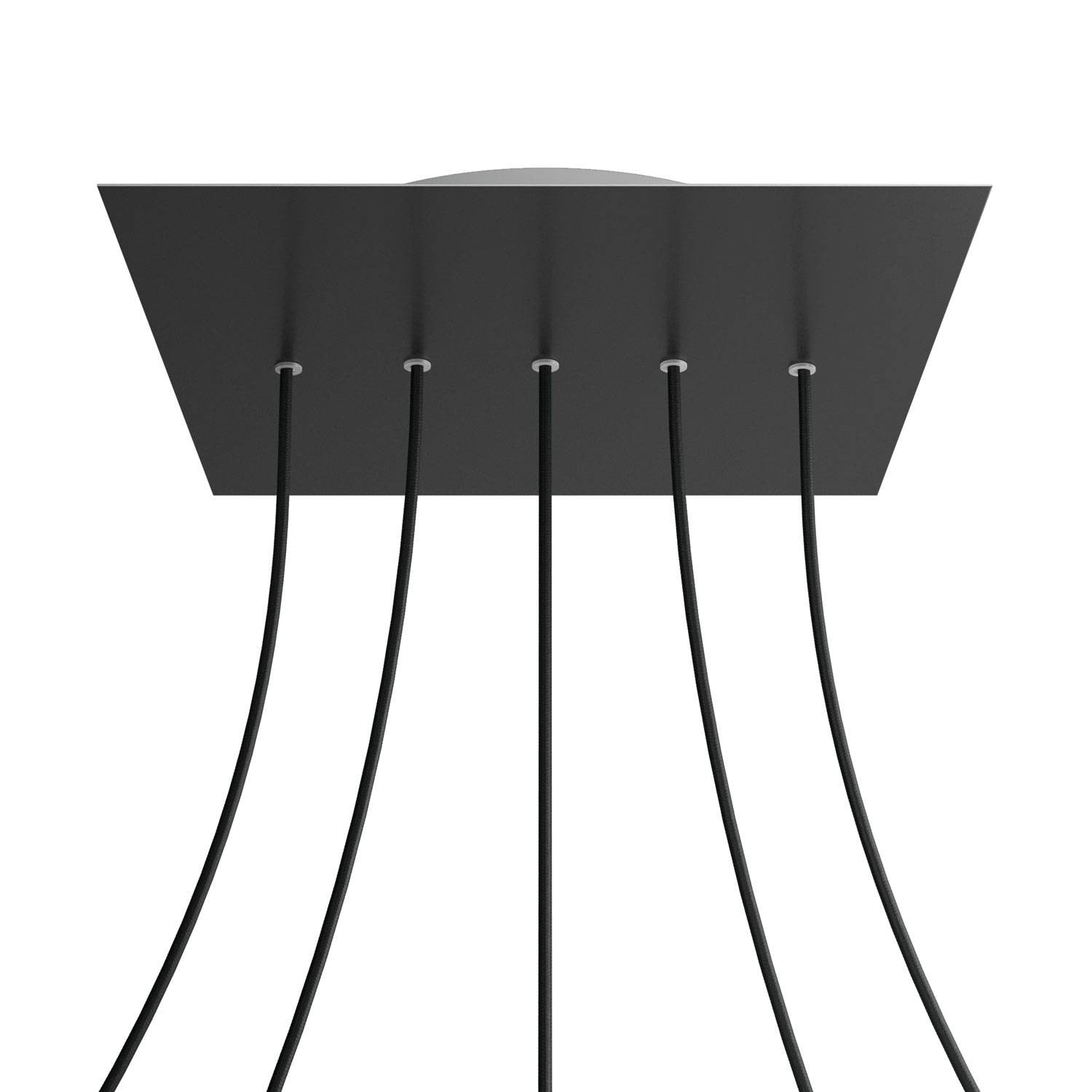 Square XXL Rose-One 5 in-line holes ceiling rose kit, 400 mm Cover