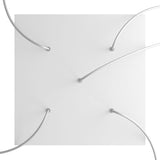 Square XXL Rose-One 5-hole ceiling rose kit 400 mm Cover