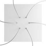 Square XXL Rose-One 6-hole ceiling rose kit 400 mm Cover