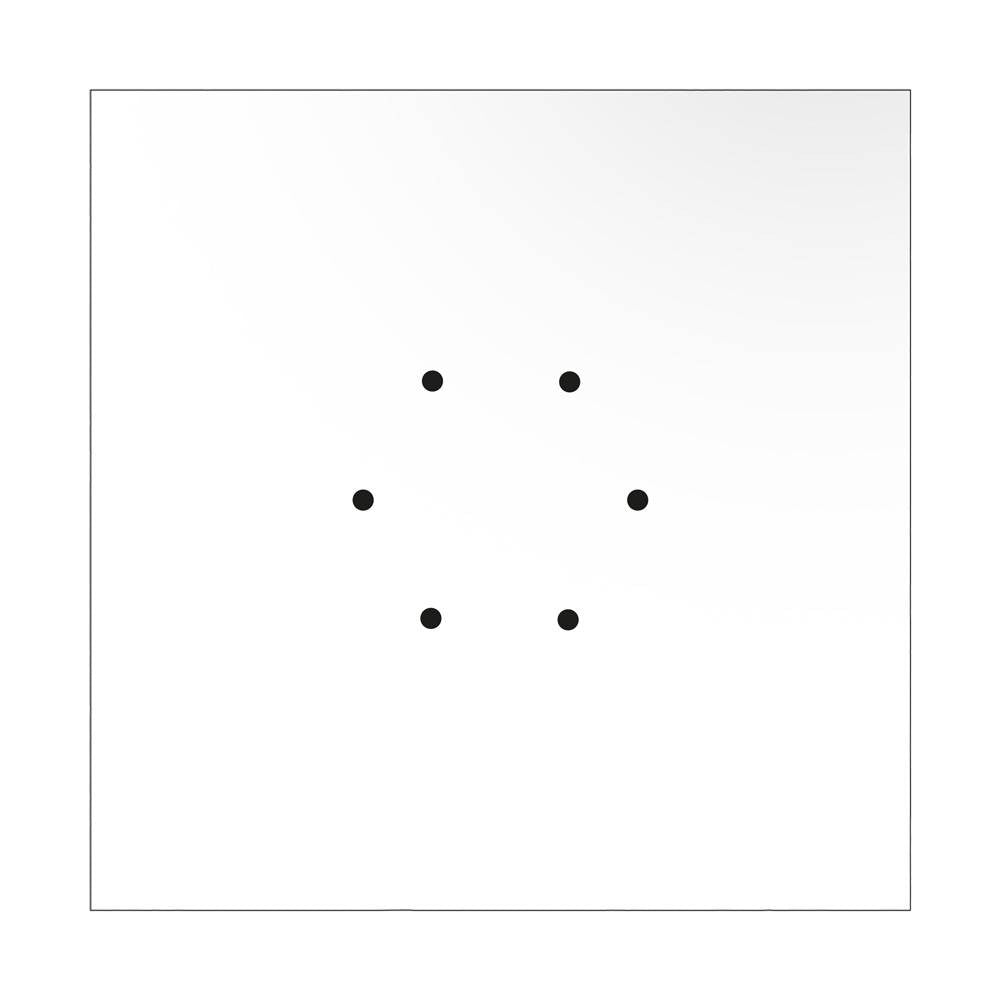 Square XXL Rose-One 6-hole ceiling rose kit 400 mm Cover