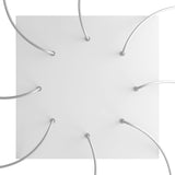 Square XXL Rose-One 8-hole ceiling rose kit 400 mm Cover