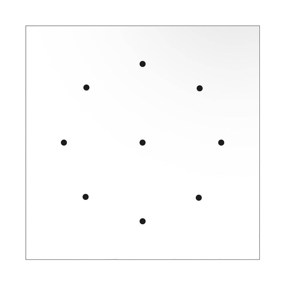 Square XXL Rose-One 9-hole ceiling rose kit 400 mm Cover