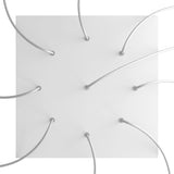 Square XXL Rose-One 9-hole ceiling rose kit 400 mm Cover