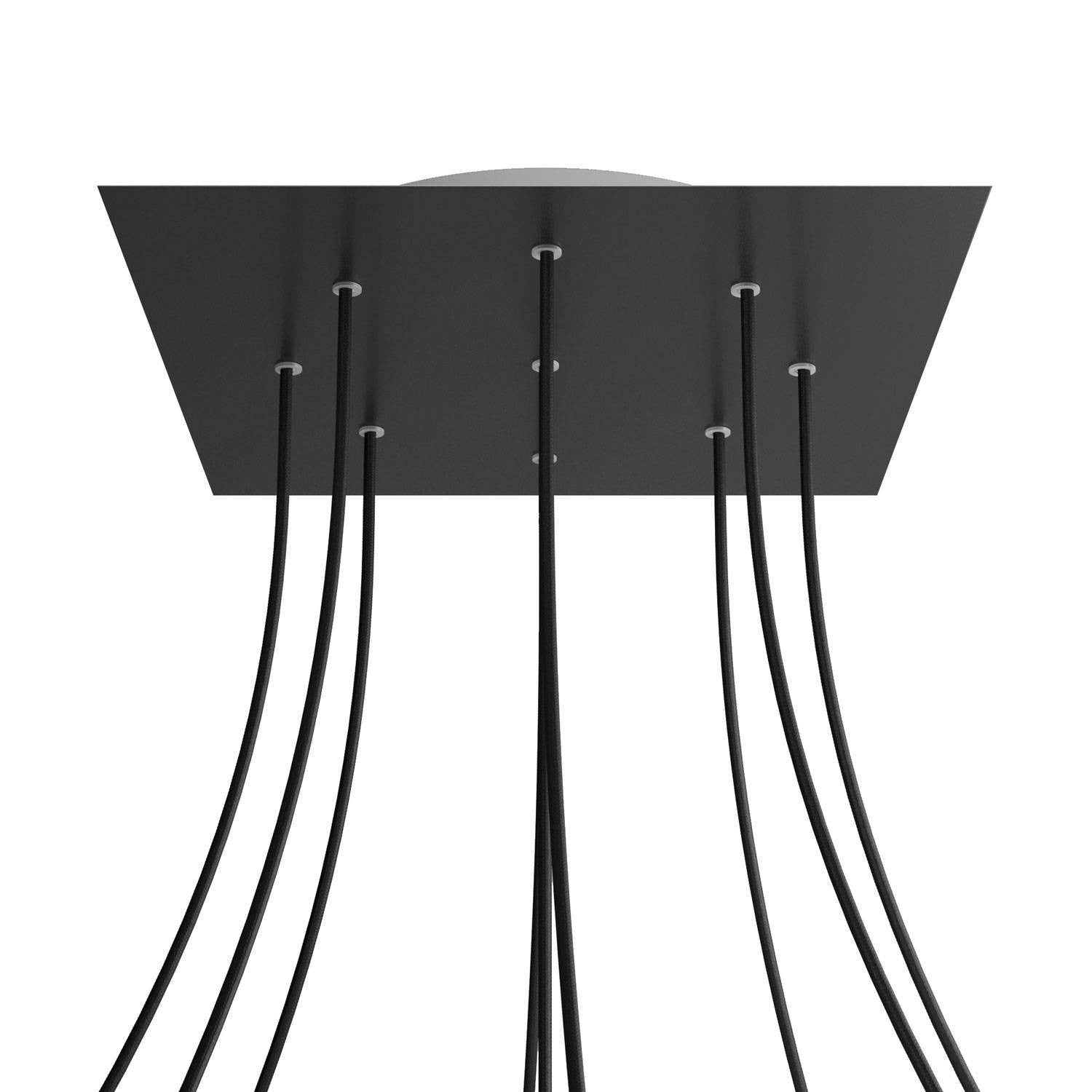 Square XXL Rose-One 9-hole ceiling rose kit, 400 mm Cover