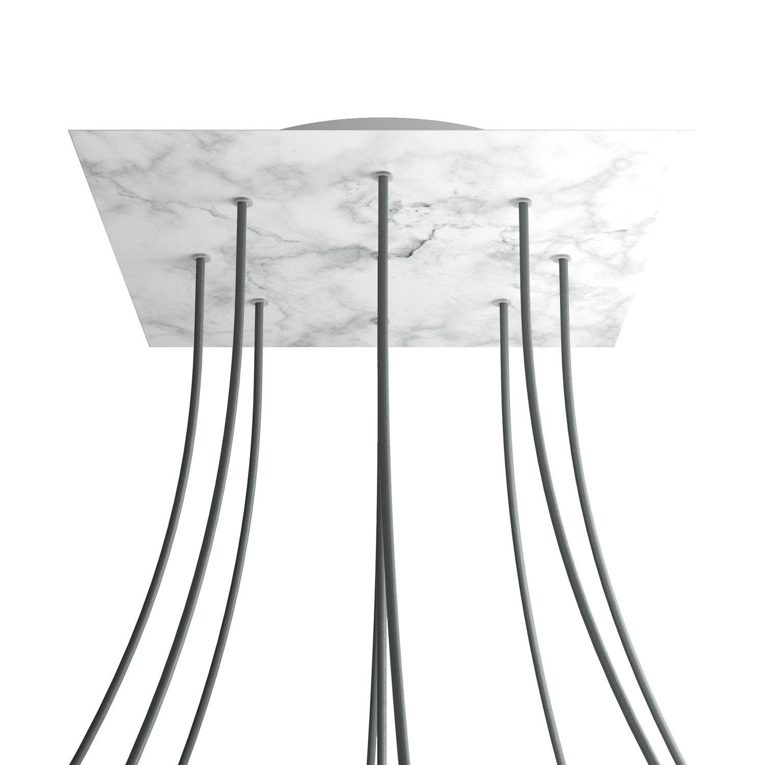 Square XXL Rose-One 9-hole ceiling rose kit, 400 mm Cover