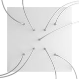 Square XXL Rose-One 9 X-shaped holes ceiling rose kit 400 mm Cover