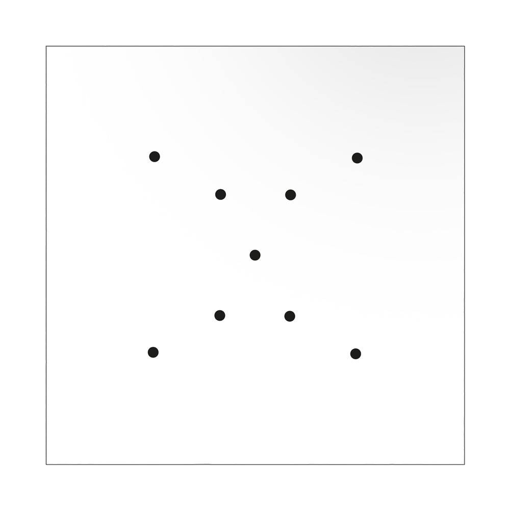 Square XXL Rose-One 9 X-shaped holes ceiling rose kit 400 mm Cover