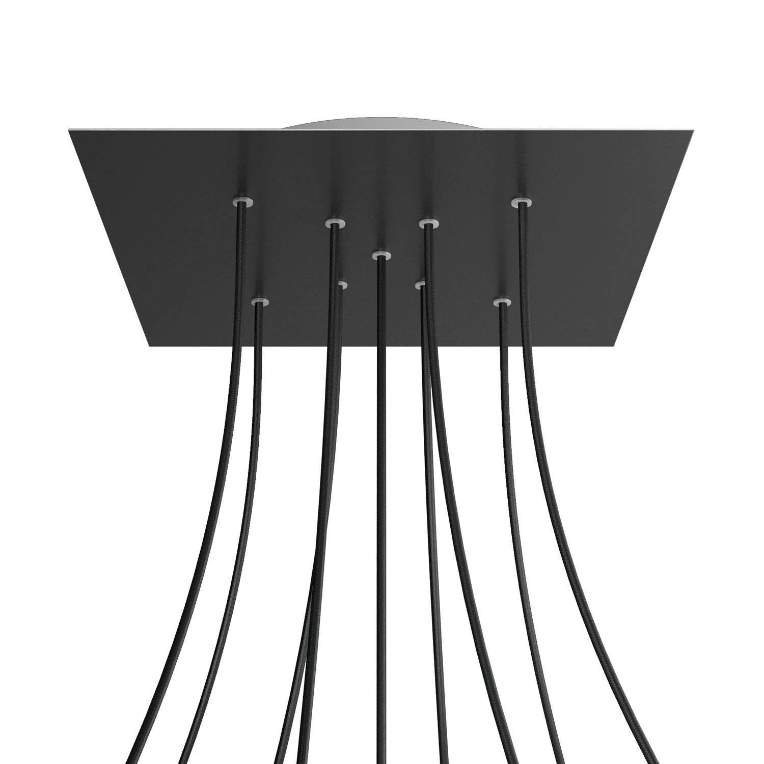 Square XXL Rose-One 9 X-shaped holes ceiling rose kit, 400 mm Cover