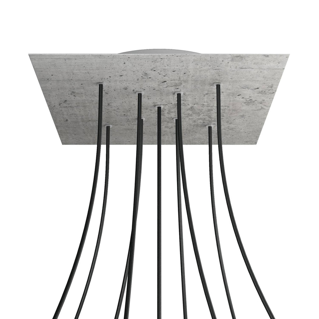 Square XXL Rose-One 9 X-shaped holes ceiling rose kit, 400 mm Cover